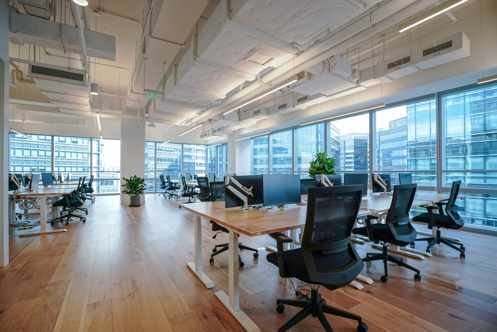 Open space office interior