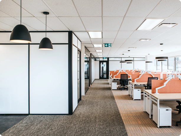Modern office furniture Calgary - white office in a sunny day