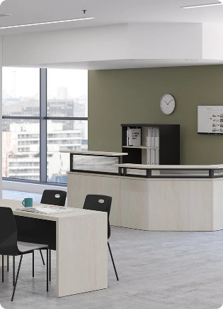 Modern office furniture Calgary - Neo angle Reception DS1