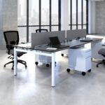 Ionic 4 Person Workstation - Alberta Office Furniture office furniture