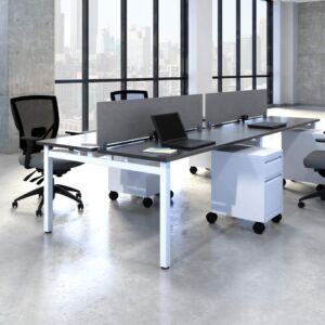 Ionic 4 Person Workstation - Alberta Office Furniture office furniture
