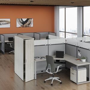 Alberta Office Furniture Frameworks 8 Person Workstation #16 - ergonomic office design