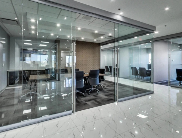 Conference room with glass window
